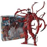 Venom Action Figure Model Toy Doll Amazing Spiderman Carnage Anime Action PVC Figure Movable Characters Model Statue Toys Collectible Desktop Decoration Ornaments Gift (red)