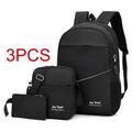 3pcs Men s Small Laptop Backpacks Set with USB Port