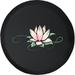 Black Tire Covers - Tire Accessories for Campers SUVs Trailers Trucks RVs and More | Watercolored Water Lilly Black 31 Inch