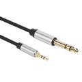 3.5mm to 6.35mm Audio Cable Stereo Audio Cable Jack Stereo Adapter Cable 1/8 Male to 1/4 Male for Cellphone Speaker