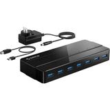 Orico 7 Port Powered USB 3.0 Hub Splitter 12V Power Multi USB Adapter With 3.3 Ft Cable For Pc Laptop Keyboard Mouse