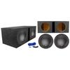 (2) MTX 5510-22 10 1600 Watt DVC 2-ohm Car Subwoofers+Vented Sub Box Enclosure