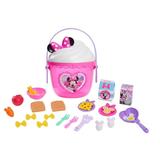 Disney Junior Minnie Mouse Fab Food Bucket 25-pieces Pretend Kitchen Playset Kids Toys for Ages 3 up