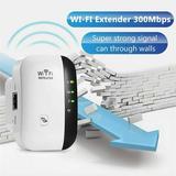 WiFi Extender Signal Booster WiFi Range Extender Easy Set-Up 2.4G Network with Integrated Antennas LAN Port 300Mbps Wireless Signal Strong Penetrability Wireless Signal Booster for Home