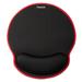 Insten Mouse Pad with Wrist Support Rest Stitched Edge Mat Ergonomic Support Pain Relief Memory Foam Round Black with Red Edge