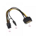 SATA Power 15 Pin to 8 Pin PCI Express Video Card Power Cable Adapter Hard Drive Power Adapter Cable