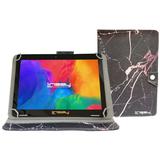 LINSAY 10.1 1280x800 IPS 2GB RAM 32GB Storage Android 12 Tablet with Black and Pink Marble Leather Case