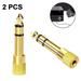 6.35mm 1/4 inch Male to 3.5mm 1/8 inch Female Stereo Headphone Adapter Audio Jack Plug Gold Plated for Speaker Headphone Guitar Digital Piano Amp
