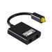 walmeck 1 to 2 Audio Adapter Digital Optical Cable Splitter Optical Fiber Audio Adapter Fiber Optic Distributor Adapter Black