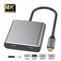 USB 3.0 to Dual HDMI Adapter - 1x 4K 60Hz & 1x 1080p - External Video & Graphics Card - USB Type-C to HDMI Dual Monitor Display Adapter