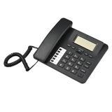 Htovila Black Corded Phone Desk Landline Phone Telephone DTMF/FSK Dual System Support Hands-Free/Redial/Flash/Speed Dial/Ring Control Built-in IC Chip Sound Real-time Date for Elderly Seniors Home