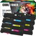 Cool Toner Compatible Toner for Dell 331-8429 331-8430 331-8431 331-8432 for Dell Color Laser C3760dn C3760n C3760dnf C3765dnf Replacement Laser Printers Toner Ink 2BK+2C+2M+2Y 8-Pack