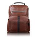 17 in. U Series Logan Leather Two-Tone Dual-Compartment Laptop & Tablet Backpack Brown