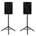 Acoustic Audio PA-380X Passive 8 DJ Speakers and Stands PA Karaoke 3-Way Studio Home Audio