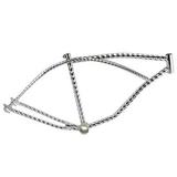 Chrome 26 Hexagon Twisted Beach Cruiser Bike Frame. Beach Cruiser Bicycle Frame.