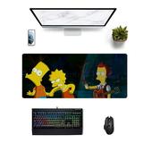 Large Gaming Mouse Pad The Simpsons Extended Mouse Pad Non-Slip Rubber Base Computer Desk Pad Mouse Mat for Laptop Desktop Office Home PC Gamerï¼Œ27.56*11.81 inch