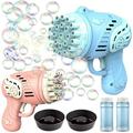 23 Hole Bubble 23 Hole Bubble Machine Bubble Bubble Machine 2022 Upgrade Bubble Maker Bubble for Kids Ages 4-8 Boys Girls Automatic Bubble Maker Bubble Solution (Blue)