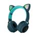 EQWLJWE Bluetooth 5.0 Wireless Cat Rabbit Ear Headset LED W/Mic Headphone For Kids Girls Bluetooth Headset Holiday Clearance