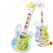 Miyanuby New Kids Guitar Kids Microphone with Stand Toddler Microphone Kids Guitar for Boys and Grils Children\ s Bass Guitar Speaker Microphone Set