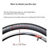 Zsling 1 Pack 26 Inch Bike Tube Schrader Valve Anti Puncture Road Bicycle Inner Tube for 26x1.95/2.125 inch Bike Bicycle Tires MTB Mountain Bike Interior Tyre Tube