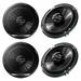 4 X Pioneer TS-G1620F 6.5 300W Full Range Coaxial Car Stereo Speakers - 2 Pair