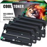 Cool Toner Compatible Drum Unit Replacement for Dell 593-BBKE High Yield (Black 4-Pack)