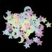 JETTINGBUY 100 Stars Moon Storage Fluorescent Luminous Stickers Bedroom Decoration Kids Toy