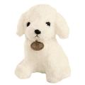 Simulation Teddy Dog Lucky 25cm White Cute Simulation Dog Plush Toy Stuffed Animal Puppy Doll Teddy Dog Doll for Kids and Annual Party Gift New