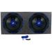 (2) Power Acoustik MOFO-124X 12 2700w Car Subwoofers+Sealed Sub Box Enclosure