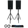 (2) JBL EON710 10 1300w Powered Active DJ PA Speakers w/Bluetooth/DSP+Stands