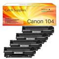 CRG104 Compatible Black Toner Cartridge Replacement for Canon 104 C104 FX9 FX10 Use with Canon imageCLASS D420 D480 MF4150d MF4270dn MF4350d FAXPHONE L90 L120 Printer * 4