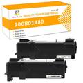 Toner H-Party Compatible Toner Cartridge Replacement for Xerox 106R01480 for Use with Xerox Phaser 6140 6140N 6140DN Printer Ink (Black 2-Pack)