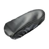 Car Center Console Lid Cover Pad for Toyota RAV4 2019-2022 Microfiber Leather Black Carbon Fibre Pattern