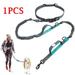 1Packs Hands Free Running Leash Shock Absorbing Bungee Leash Reflective Stitching for Dogs Running Walking Hiking
