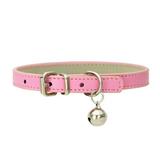 Spdoo Leather Small Dog Cat Collar with Bell Safety Adjustable Cat Kitten Straps Puppy Necklaces Chihuahua Collars Pet Supplies