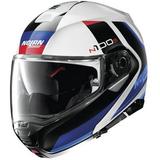 Nolan N100-5 Hilltop Modular Motorcycle Helmet White/Blue/Red SM
