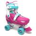Chicago Skates Adjustable Girls Quad Roller Skate - Pink/White - Size Medium (1-4)