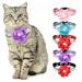 Spring Cat Collars - Cat Collars with Flower and Bell 5 Pack Adjustable Soft Pet Kitten Collars with Bling Rhinestones Accessories for Cats Kitties