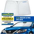 Goodyear Foldable Windshield Sun Shade for Nissan Altima 2013-2018 Custom-Fit Car Windshield Cover Car Sunshade UV Protection Vehicle Sun Protector Auto Car Window Shades for Front Window - GY008264