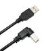 25ft Angle USB 2.0 Cable for HP - Envy 4500 Network-Ready Wireless e-All-in-One Printer Black