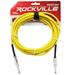 Rockville RCGT20Y 20 1/4 TS to 1/4 TS Guitar/Unbalanced Signal Cable-Yellow