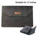 Laptop Sleeve Compatible with 13 inch /15inch MacBook Pro MacBook Air HP Dell Lenovo Notebook Felt Laptop Case with Extra Stor