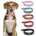 Shulemin Dog Collar Inlaid Rhinestone Decor Adjustable Skin Friendly Pet Dogs Necklace Loop Pet Product Black S