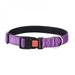 Popvcly Pet Dog Reflective Nylon Collar Night Safety Luminous Light Up Adjustable Dog Leash Pet Collar for Cats And Small Dogs Pet Supplies Purple L