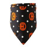 1Pc Halloween Dog Bandanas Triangle Bandana with Halloween Pumpkin Patterns for Halloween Pet Costume Accessories Decoration