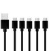 OEM USB C Cable 5 Pack 4FT Fast Charging Cable For Samsung Galaxy Xcover 4s - Black (US Version with Warranty)