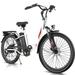 Elifine 26 500W Electric Bike for Adults 48V 7.8Ah Removable Battery City Ebike Adult Cruise Control Mode Low-Step Thru Hybrid Electric Cruiser Bicycle Shimano 7 Speed Commuter E-Bikes for Women