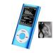 Mp3 Player Music Player with 128MB-8GB Memory Portable Digital Music Player/Video/Voice Record/FM Radio/E-Book Reader/Photo Viewer/Digital LCD Screen/Multi Language - Blue