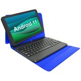 Visual Land Prestige Elite 10QH 10.1 HD IPS Android 11 Quad-Core Tablet 64GB Storage 2GB RAM with Keyboard Case - Blue