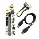 Latest PCI-E GPU Riser Express Cable 16X to 1X (6pin / MOLEX/SATA) with Led Graphics Extension - Ethereum ETH Mining Powered Riser Adapter Card